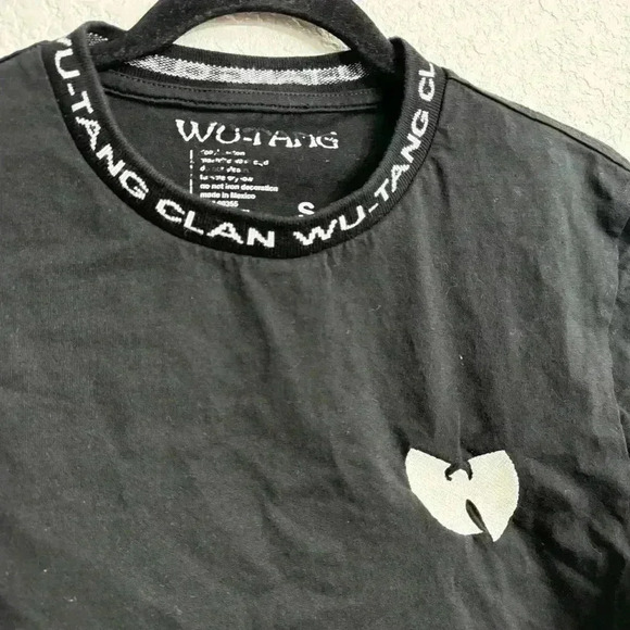 Wu-Tang Clan Shirt W Logo Embroidered SS Spellout Collar Cotton Men’s Size Small - Picture 5 of 6